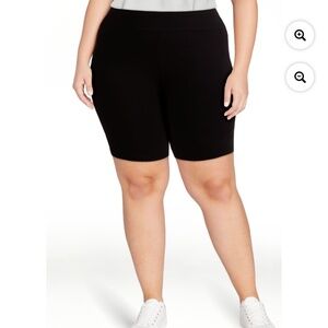 Terra and Sky Women’s Plus Black High Rise Bike Shorts Size 2X NWT